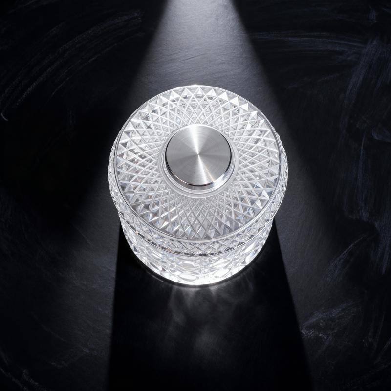 * Premium Crystal Spinning Glass, Luxury Whiskey Tumbler, Unique European Barware Gift